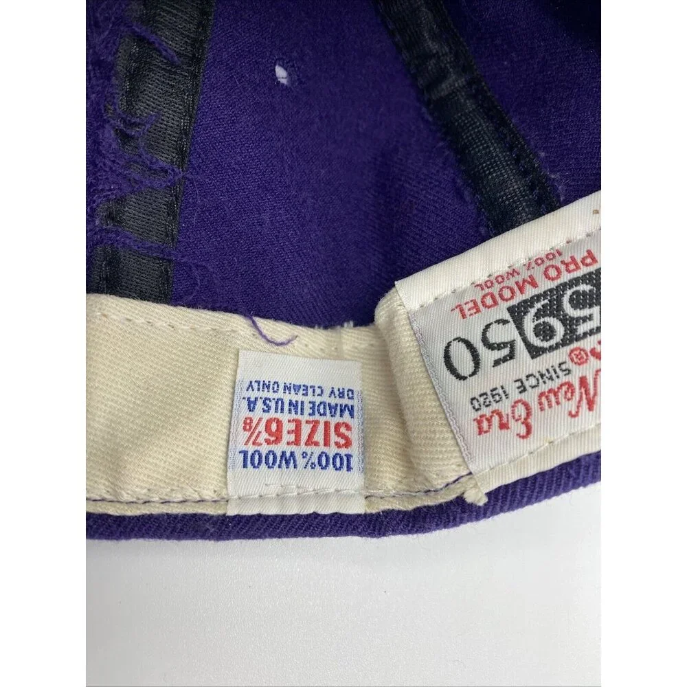 Salem Avalanche Purple Cap Hat Fitted 6 7/8 New Era 5950 Youth Wool Minor League